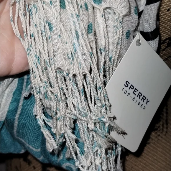 NWT Blue Sperry Lightweight Nautical Scarf, Anchor - Picture 7 of 8